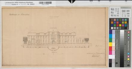 Schwelm (Schwelm) - Posthaus - Ansicht - 1910 - 1 : 200 - 31 x 56 - Pause - Buddeberg, Postbaurat - Oberpostdirektion Dortmund Nr. 1699